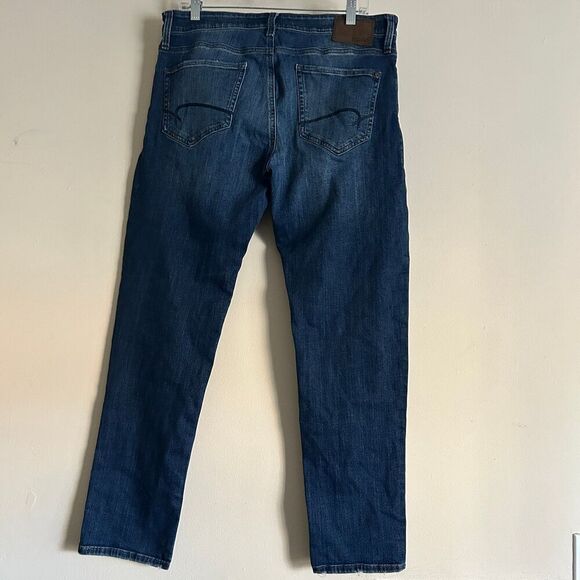 Mavi Men’s Zach Straight Leg Blue Jeans Sz 33X32 Dark Wash Denim Stretch - Picture 2 of 10